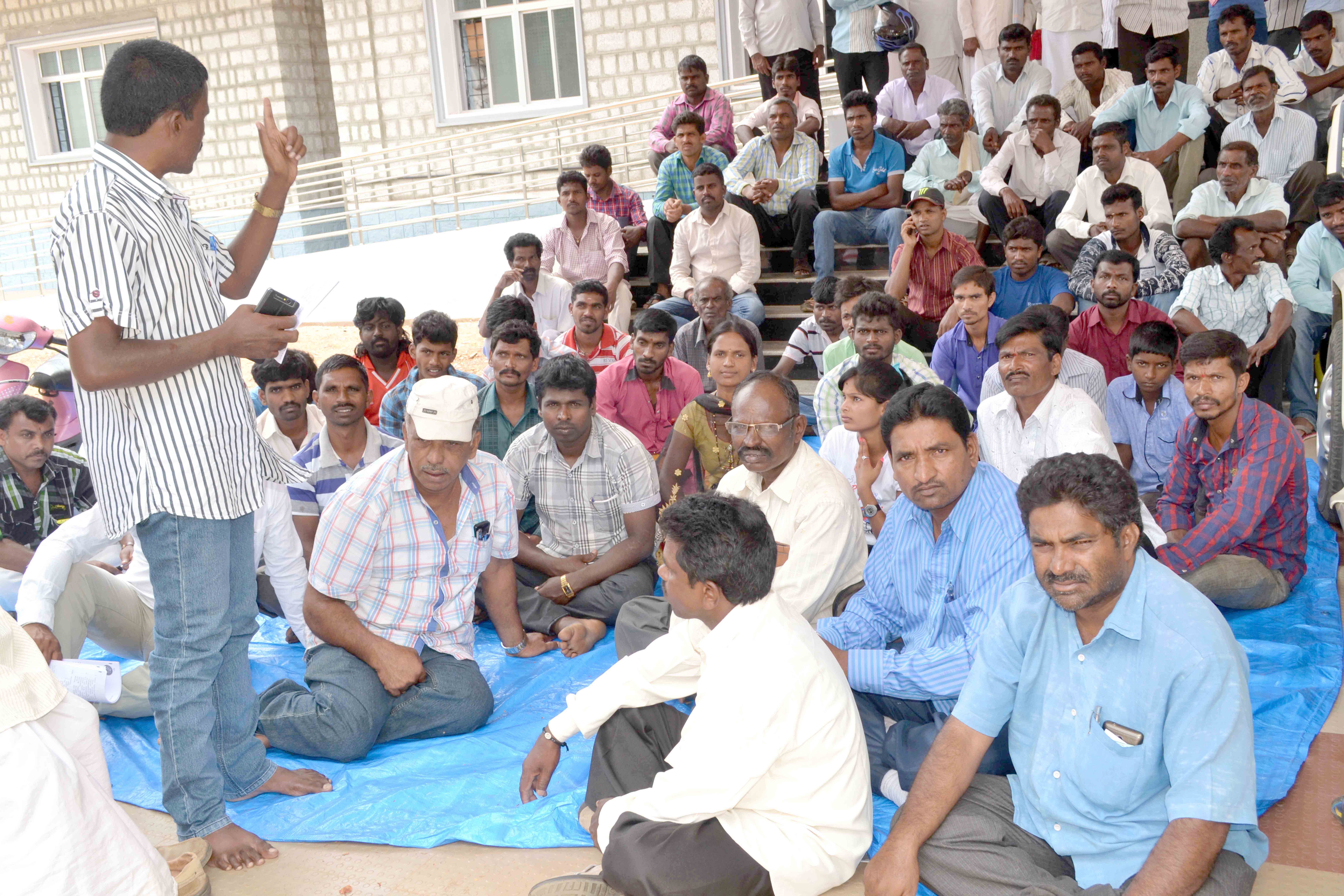 ಬೇಡಿಕೆ ಈಡೇರಿಕೆಗೆ ಒತ್ತಾಯಿಸಿ ದಸಂಸ ಧರಣಿ